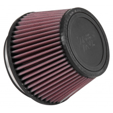 K&N univerzální kuželovitý zkosený filtr se vstupem 127 mm a výškou 105 mm, gumový vrchlík
