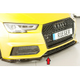Rieger lipa pod přední nárazník pro Audi A4 S4 B9, F4 avant, 08/15-07/18, plast ABS lakovaný do černé lesklé barvy