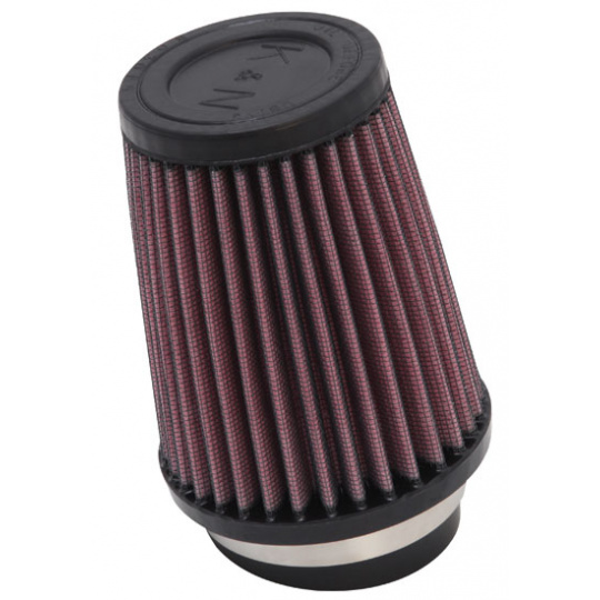 K&N univerzální kulatý zkosený filtr se vstupem 70 mm a výškou 127 mm, gumový vrchlík