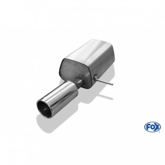 Fox Sportauspuff koncový tlumič výfuku s koncovkou 1x100 Typ 12 pro Mazda 2 DJ, DL 2014- s motorem 1.5