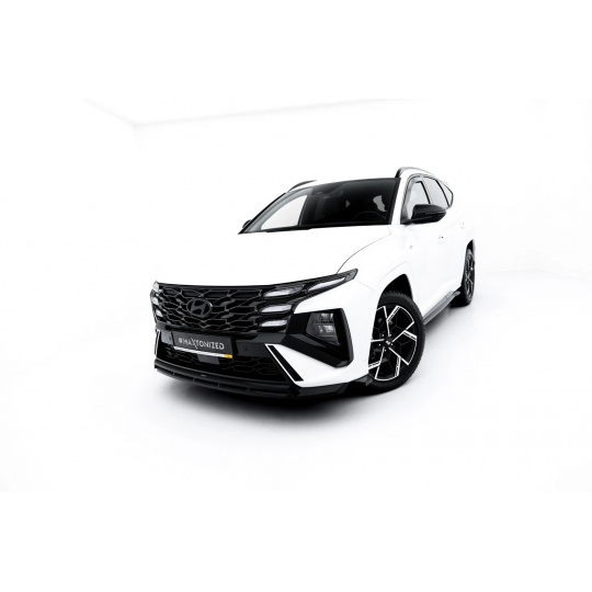 Maxton Design spoiler pod přední nárazník pro Hyundai Tucson N-Line Mk4, černý lesklý plast ABS