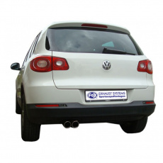 Fox Sportauspuff koncový tlumič výfuku s koncovkou 2x80 Typ 17 pro Volkswagen Tiguan I 2007- s motorem 2.0 TDI