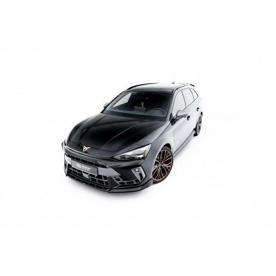 Maxton Design spoiler pod přední nárazník pro Cupra Leon ST Mk1 Facelift, černý lesklý plast ABS