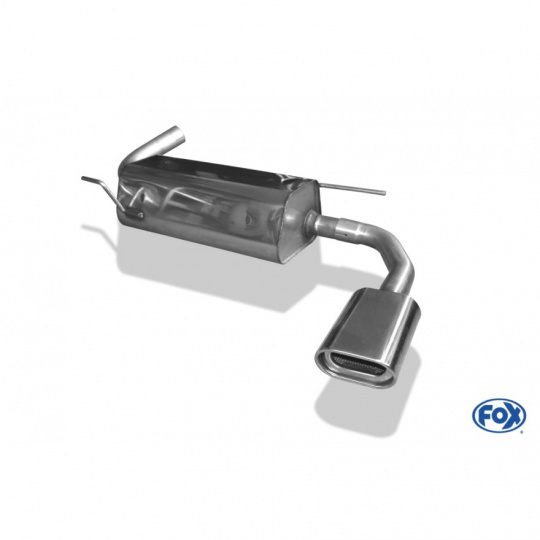 Fox Sportauspuff koncový tlumič výfuku s koncovkou 135x80 Typ 53 pro Mitsubishi Pajero Montero V60 s motorem 2.5 DI-D, 3.2 DI-D, 3.5