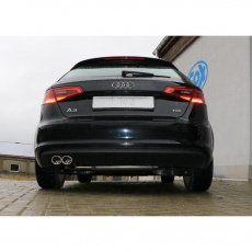 Fox Sportauspuff koncový tlumič výfuku s koncovkou 2x88x74 Typ 32 pro Audi A3 2012- s motorem 1.2 TFSI, 1.4 TFSI, 1.6 TDI, 2.0 TDI