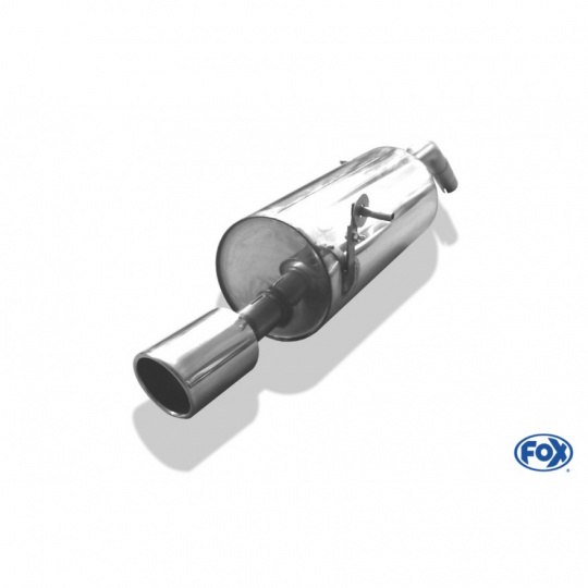 Fox Sportauspuff koncový tlumič výfuku s koncovkou 1x100 Typ 16 pro Citroen DS3 s motorem 1.2, 1.4, 1.4 HDi, 1.6, 1.6 HDi