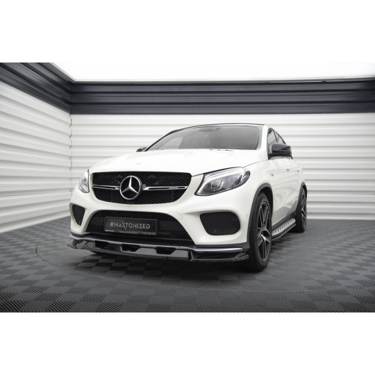 Maxton Design spoiler pod přední nárazník pro Mercedes GLE Coupe C292 AMG 43, Coupe C292 AMG-Line, černý lesklý plast ABS