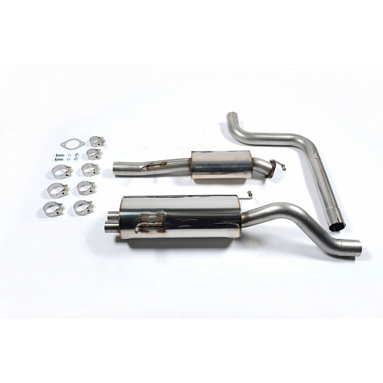 Milltek Sport homologovaný výfuk cat-back s rezonátorem (tišší) pro Ford Fiesta Mk7/Mk7.5 ST 1.6l EcoBoost 182PS/ST200 2013-2017, Jet-80 karbonová koncovka