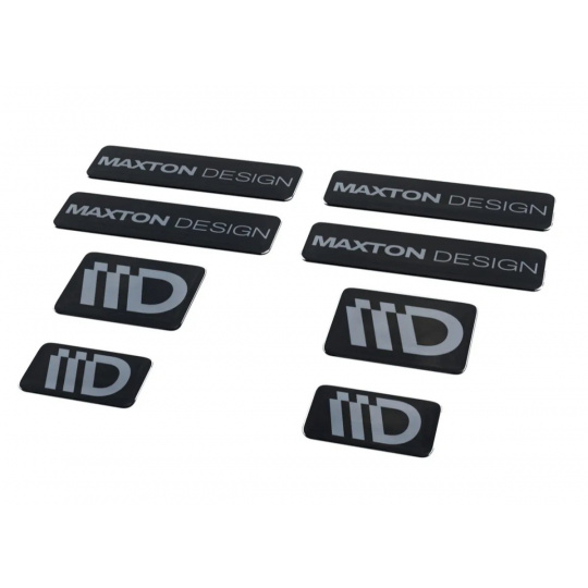 Maxton Design sada 3D samolepek 8 ks, barva: černá / šedá