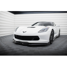 Maxton Design spoiler pod přední nárazník ver.2 pro Chevrolet Corvette C7, černý lesklý plast ABS