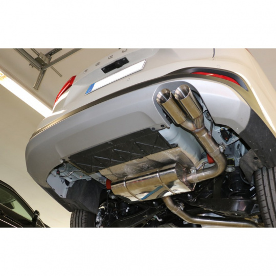 Fox Sportauspuff koncový tlumič výfuku s koncovkou 2x80 Typ 25 pro Ford Focus IV 2018- s motorem 1.5 Fox Sportauspuff koncový tlumič výfuku s koncovkou 2x80 Typ 25 pro Ford Focus IV 2018- s motorem 1.5