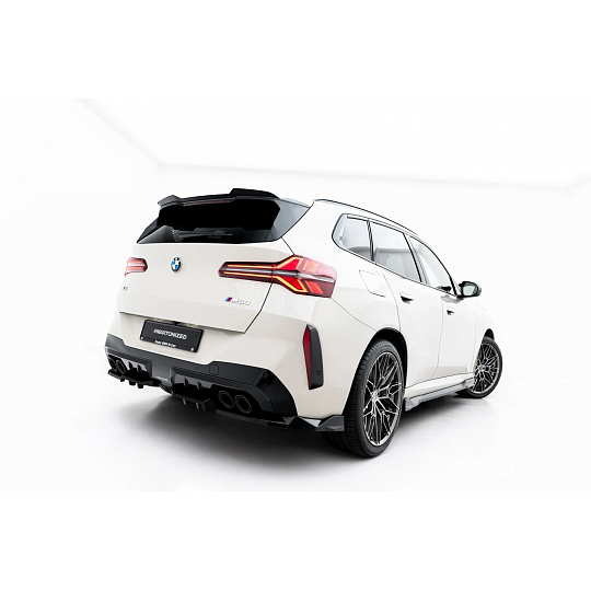 Maxton Design spoiler pod zadní nárazník s žebrováním pro BMW X3 G45 M50, černý lesklý plast ABS