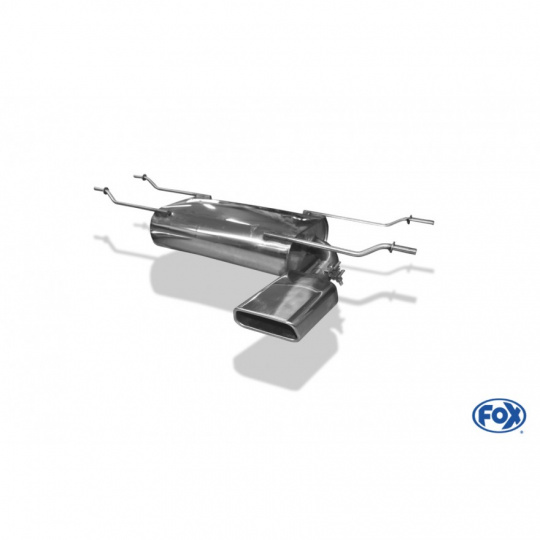 Fox Sportauspuff koncový příčný tlumič s koncovkou 145x65 Typ 59 pro Mazda MX5 ND 2015- s motorem 1.5, 2.0