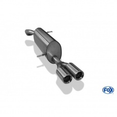 Fox Sportauspuff koncový tlumič výfuku s koncovkou 2x76 Typ 13 pro Seat Ibiza 6J 2008- s motorem 1.0, 1.2, 1.2 TDI, 1.4, 1.4 TDI, 1.6, 1.6 TDI, 1.9 TDI, 2.0 TDI