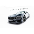 Maxton Design spoiler pod přední nárazník pro Ford Mustang Mk7 Dark Horse, černý lesklý plast ABS