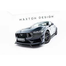 Maxton Design spoiler pod přední nárazník pro Ford Mustang Mk7 Dark Horse, černý lesklý plast ABS