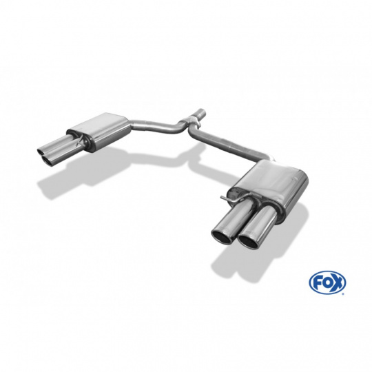 Fox Sportauspuff s koncovkou 2x88x74 Typ 32 na obou stranách pro Audi A4 B8 2007- s motorem 1.8 TFSI, 2.0 TDI