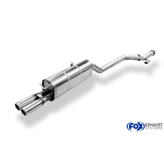 Fox Sportauspuff koncový tlumič výfuku s koncovkou 2x63 Typ 12 pro BMW řada 5 E28 s motorem 2.0 Fox Sportauspuff koncový tlumič výfuku s koncovkou 2x63 Typ 12 pro BMW řada 5 E28 s motorem 2.0