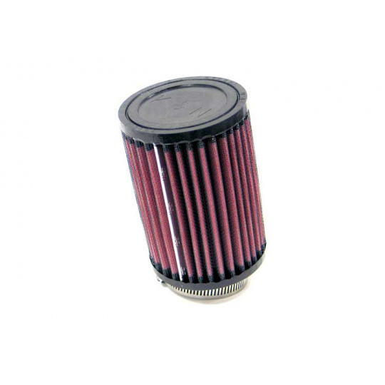 K&N univerzální kulatý filtr se vstupem 52 mm a výškou 127 mm, gumový vrchlík, délka vstupní příruby 19 mm