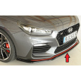 Rieger lipa pod přední nárazník pro Hyundai i30 N-Performance PDE 5-dvéř. (fastback), 5-dvéř. (hatchback), 07/17-, plast ABS lakovaný do černé lesklé barvy