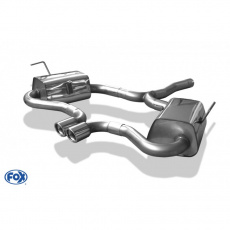 Fox Sportauspuff koncový tlumič výfuku s vývodem uprostřed s koncovkou 2x76 Typ 17 pro Mini Cooper S Cabrio R52 2004- s motorem 1.6