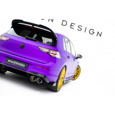 Maxton Design difuzory pod zadní nárazník s křidélky ver.2 pro Volkswagen Golf R Mk8, černý lesklý plast ABS