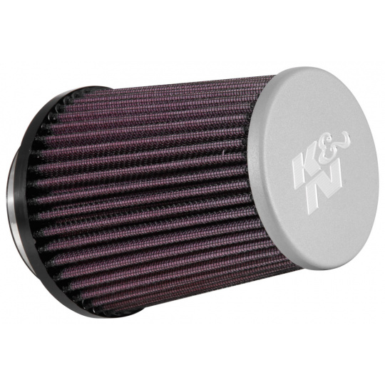K&N univerzální kulatý zkosený filtr se vstupem 76 mm a výškou 133 mm, kovový vrchlík