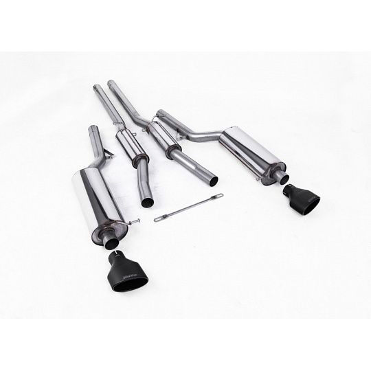 Milltek Sport homologovaný výfuk cat-back s rezonátorem (tišší) pro Audi RS6 C5 V8 Bi-Turbo Sedan/Avant 2002-2004, typ koncovek: oválné černé Milltek Sport homologovaný výfuk cat-back s rezonátorem (tišší) pro Audi RS6 C5 V8 Bi-Turbo Sedan/Avant 2002-2004, typ koncovek: oválné černé