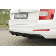 Rieger vložka zadního nárazníku pro Škoda Octavia 5E combi, sedan vč. faceliftu, ABS plast: lakovaný do černé lesklé barvy, pro vozy: bez parkovacího asistenta PDC