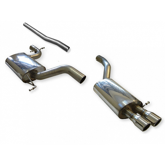 Milltek Sport výfukový systém cat-back s rezonátorem (tišší) pro Škoda Octavia II vRS 2.0T FSi 2006-2010, leštěné koncovky