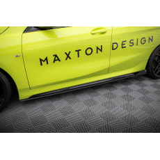 Maxton Design "Street Pro" difuzory pod boční prahy s křidélky pro BMW řada 1 F40, plast ABS bez povrchové úpravy, s červenou linkou, M-Pack / M135i