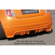 Rieger spoiler pod zadní nárazník pro Fiat 500 312 2-dvéř. r.v. 10/07-, plast ABS s povrchovou úpravou Carbon-Look, pro dvojitou koncovku uprostřed