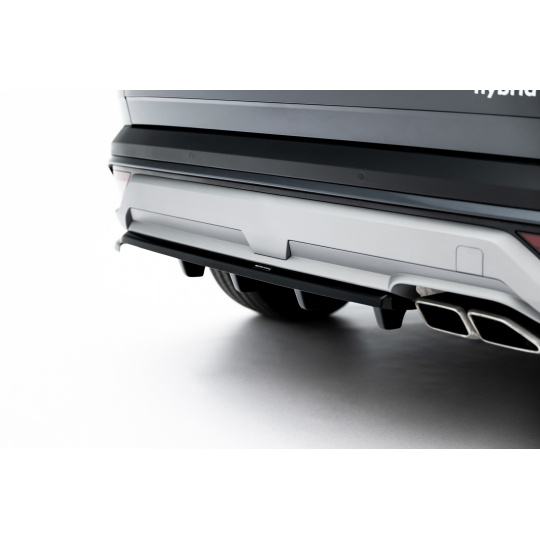 Maxton Design spoiler pod zadní nárazník s žebrováním pro Hyundai Tucson Mk4 Facelift, černý lesklý plast ABS