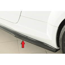 Rieger spoiler pod boční práh (ca. 19mm) mont. strana levá pro Audi TTS 8J-FV, 8S roadster, 07/14-08/18, plast ABS lakovaný do černé lesklé barvy