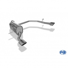 Fox Sportauspuff koncový tlumič výfuku s koncovkou 106x71 Typ 32 na obou stranách pro Renault Captur s motorem 0.9, 1.2, 1.5 dCi