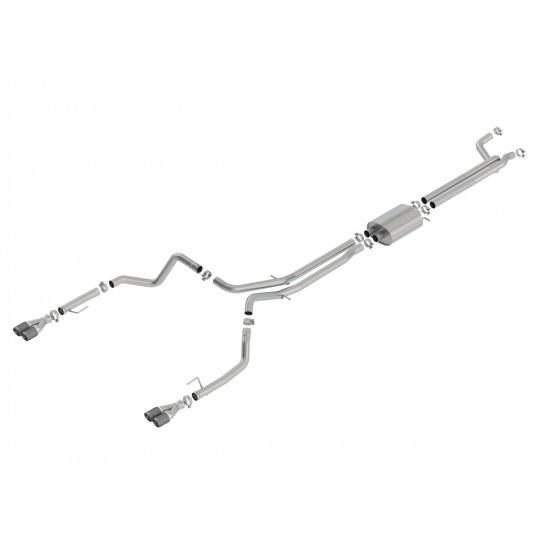 Borla Cat-Back výfukový systém "S-Type" pro Chevrolet Silverado 1500 6,2l V8, s aut. převodovkou, EC/SB, CC/SHB, 147" WB, r.v. 2019-2020, typ koncovek: karbonové Borla Cat-Back výfukový systém "S-Type" pro Chevrolet Silverado 1500 6,2l V8, s aut. převodovkou, EC/SB, CC/SHB, 147" WB, r.v. 2019-2020, typ koncovek: karbonové