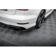 Maxton Design boční difuzory pod zadní nárazník ver.2 pro Audi RS3 8V Facelift, černý lesklý plast ABS, Sedan
