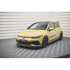 Maxton Design spoiler pod přední nárazník ver.2 pro Volkswagen Golf GTI Mk8, černý lesklý plast ABS, Clubsport