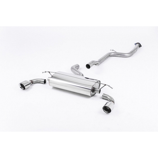 Milltek Sport výfukový systém cat-back bez rezonátoru (hlasitější) pro Ford Focus Mk2 ST 225 2005-2010, 100mm GT-100 leštěné koncovky