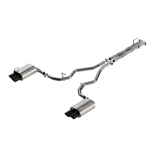 Borla Cat-Back výfukový systém "ATAK" pro Ford Explorer ST/Platinum PHEV 3,0l V6 s aut. převodovkou, AWD, 4-dvéř., r.v. 2020, typ koncovek: černá Borla Cat-Back výfukový systém "ATAK" pro Ford Explorer ST/Platinum PHEV 3,0l V6 s aut. převodovkou, AWD, 4-dvéř., r.v. 2020, typ koncovek: černá