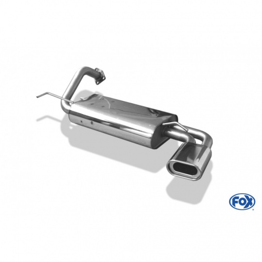 Fox Sportauspuff koncový tlumič výfuku s koncovkou 135x80 Typ 53 pro Mitsubishi Colt CAO, CJO s motorem 1.3, 1.6, 1.8