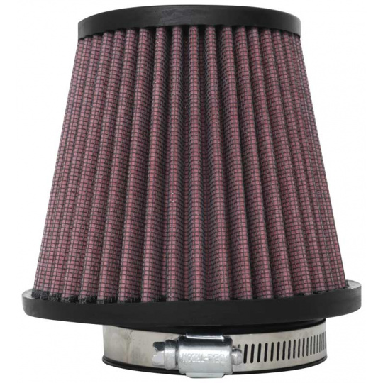 K&N univerzální kulatý zkosený filtr se vstupem 73 mm a výškou 113 mm, kovový vrchlík