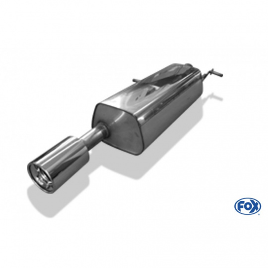 Fox Sportauspuff koncový tlumič výfuku s koncovkou 1x100 Typ 13 pro Peugeot 307 s motorem 1.6 16V