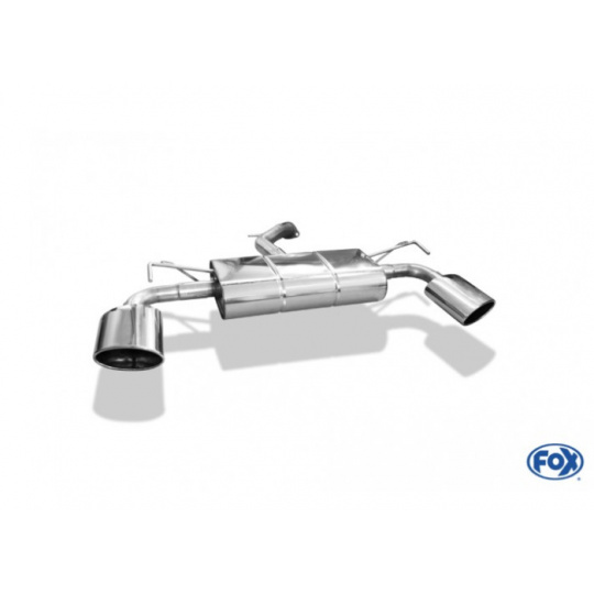 Fox Sportauspuff koncový tlumič výfuku s koncovkou 160x90 Typ 38 na obou stranách pro Hyundai I30 PDE 2017- s motorem 1.4, určeno pro Kombi Fox Sportauspuff koncový tlumič výfuku s koncovkou 160x90 Typ 38 na obou stranách pro Hyundai I30 PDE 2017- s motorem 1.4, určeno pro Kombi