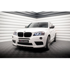 Maxton Design spoiler pod přední nárazník pro BMW X3 F25 M-Pack, černý lesklý plast ABS