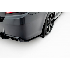Maxton Design "Street Pro" boční difuzory pod zadní nárazník pro Subaru Impreza WRX STi Mk3 Facelift, plast ABS bez povrchové úpravy, s černou a červenou linkou
