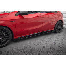 Maxton Design "Street Pro" difuzory pod boční prahy s křidélky pro Mercedes třída A W176 Facelift A45 AMG, plast ABS bez povrchové úpravy