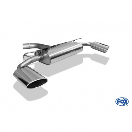 Fox Sportauspuff koncový tlumič výfuku s koncovkou 160x90 Typ 38 na obou stranách pro Audi A3 2012- s motorem 1.4 TFSI