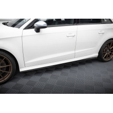 Maxton Design difuzory pod boční prahy pro Audi A3 8V, černý lesklý plast ABS, Sportback S-Line