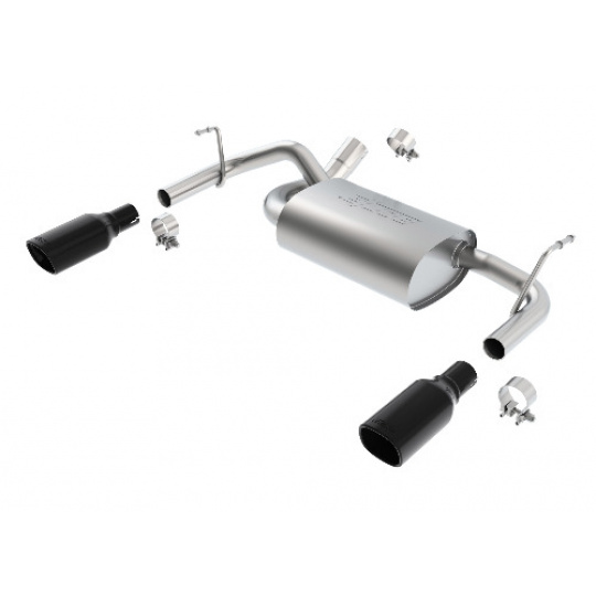 Borla koncový díl "Touring" s dvojitou koncovkou, typ 41 pro Jeep Wrangler JK 3,6l 4WD 2/4-dvéř. r.v. od 12-18, typ koncovek: černé Borla koncový díl "Touring" s dvojitou koncovkou, typ 41 pro Jeep Wrangler JK 3,6l 4WD 2/4-dvéř. r.v. od 12-18, typ koncovek: černé